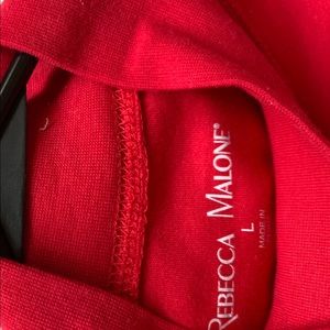 Women’s red turtleneck